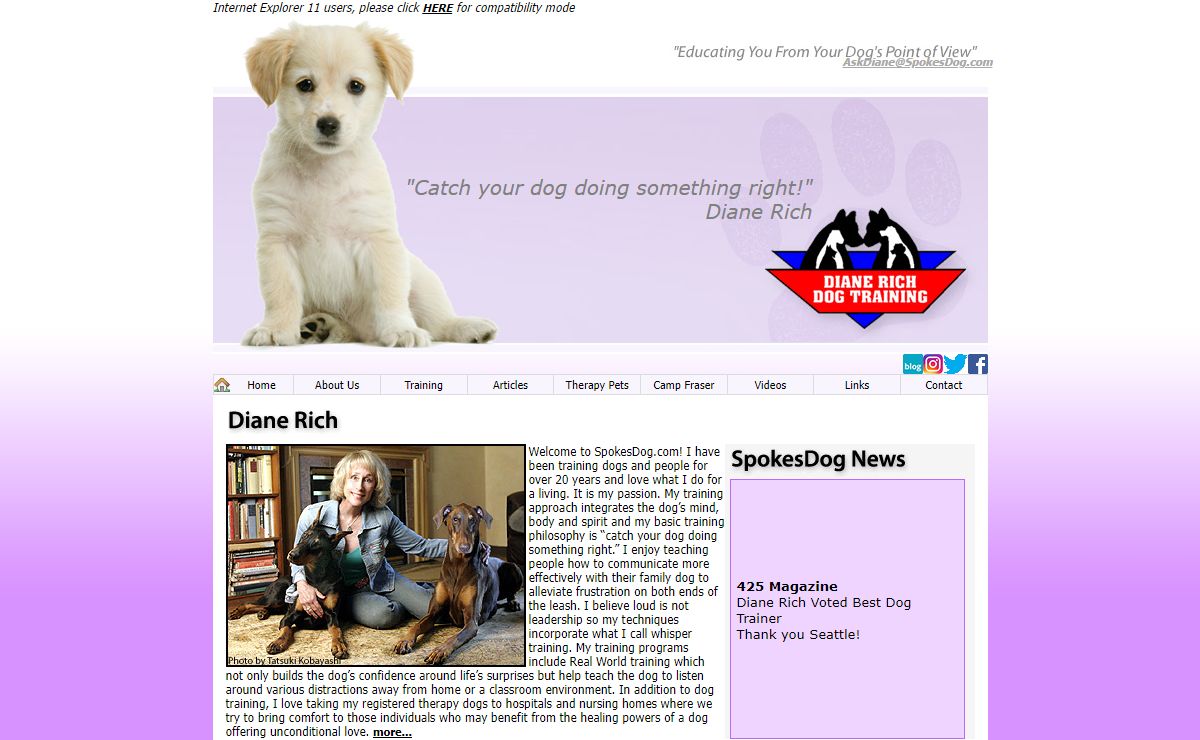 SpokesDog -- Diane Rich Dog Training, LLC