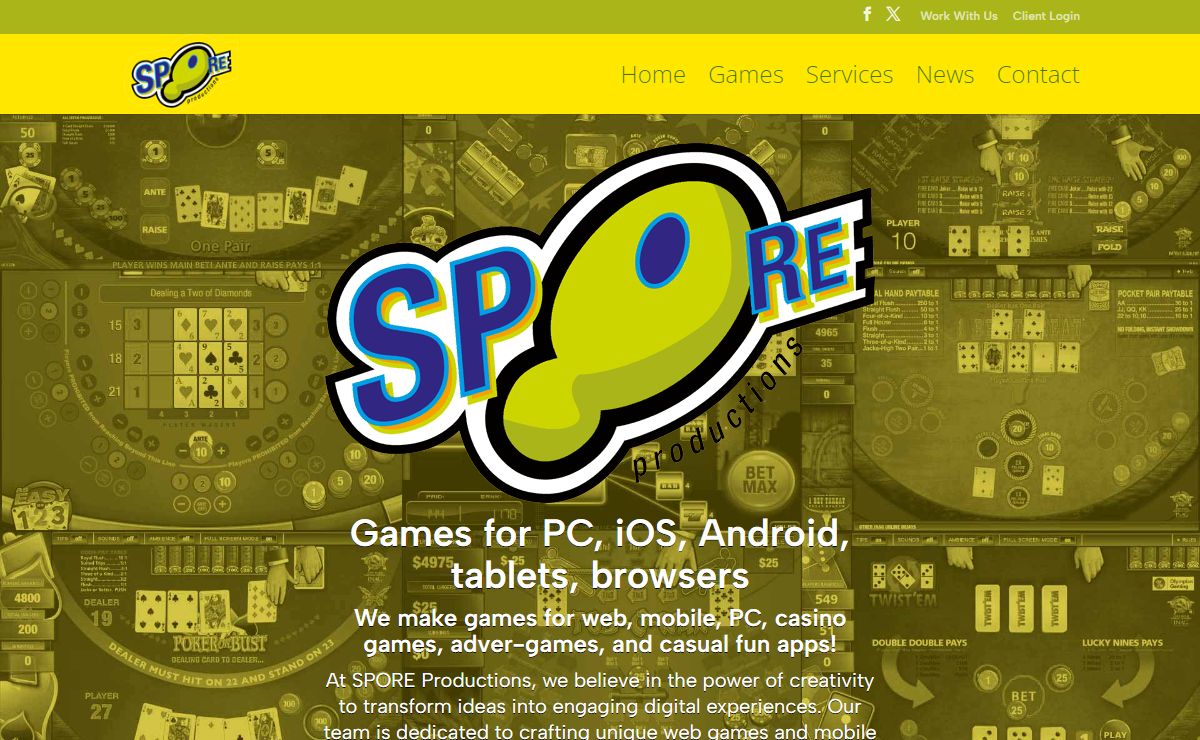 SPORE Productions - Web Games, Mobile Apps, & Website Development