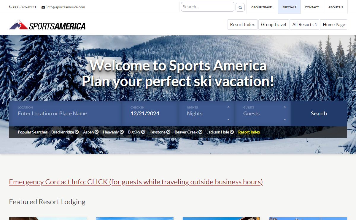 Ski Packages | Sports America
