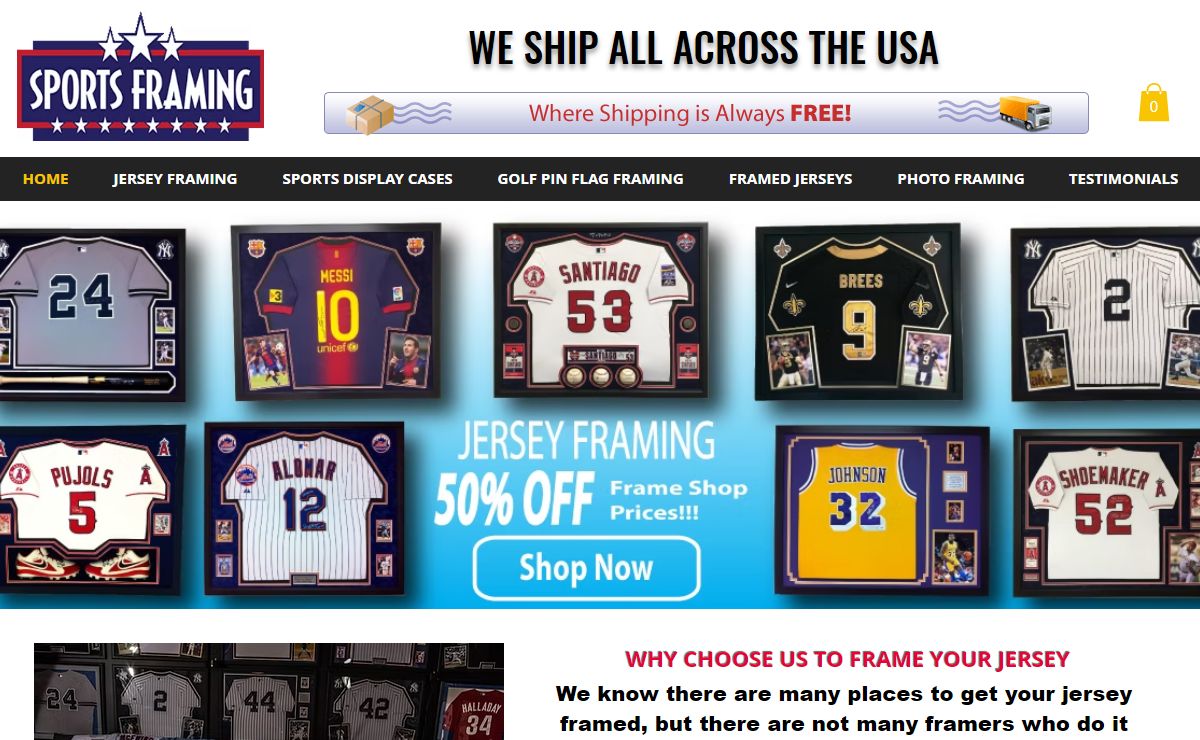 Custom Jersey Framing I Sports Framing