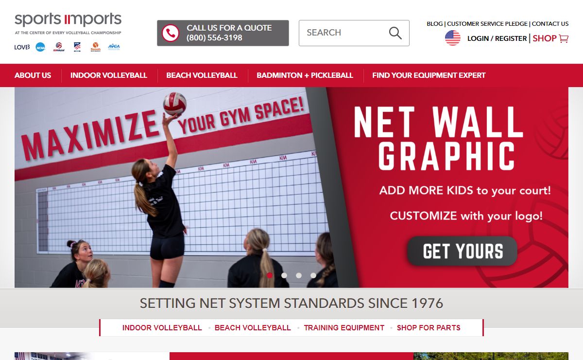 Official Volleyball Net System of NCAA & NFHS | (800) 556-3198