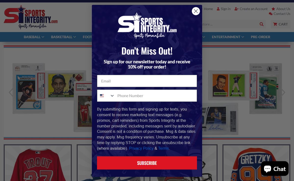 Sportsintegrity.Com Authentic Autographed Sports Memorabilia – Sports Integrity