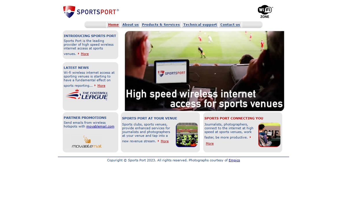 High speed wireless internet access for sports venues - Sports Port