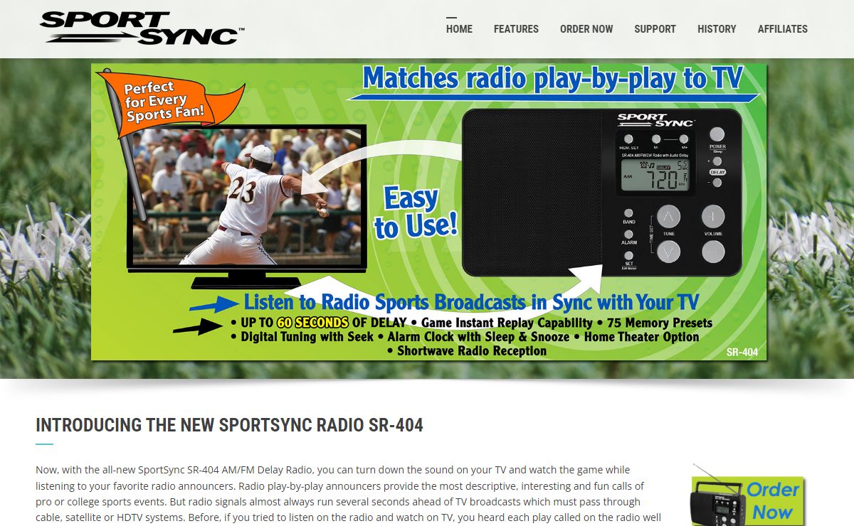 SportSyncRadio – Turn down the sound on your TV and watch the game while listening to your favorite radio announcers.