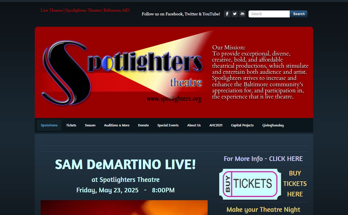 Live Theatre | Spotlighters Theatre | Baltimore, MD - Spotlighters Theatre