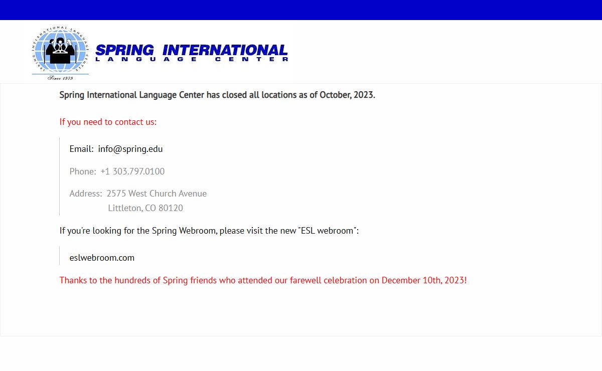 Spring International Language Center - Study English in the USA