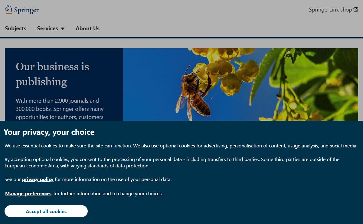 Springer - International Publisher Science, Technology, Medicine | Springer — International Publisher