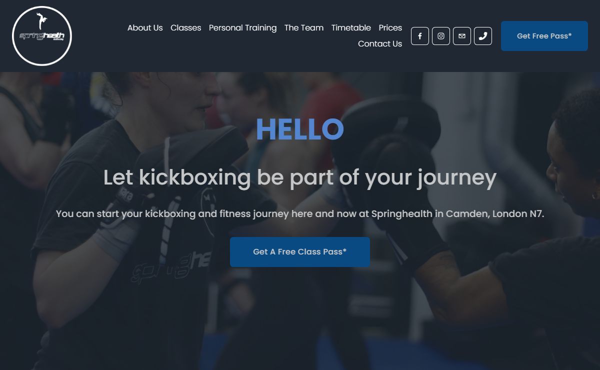 Springhealth | Kickboxing & Boxing | Personal Training & Tabata
