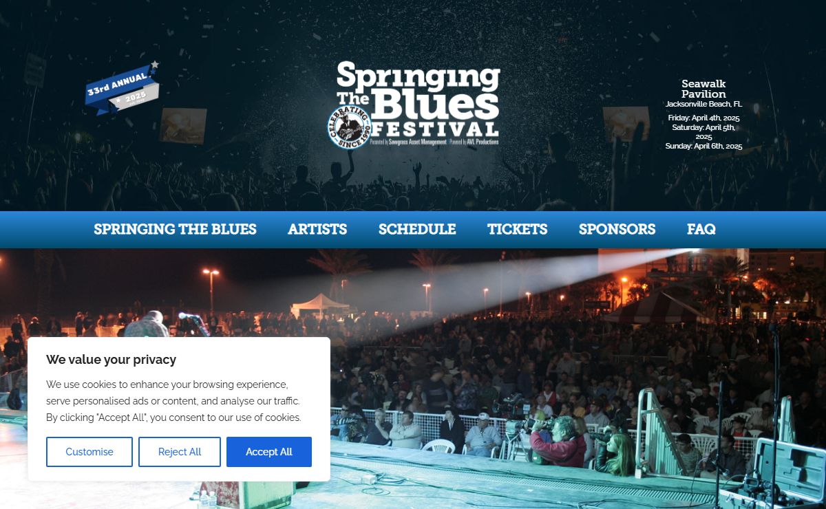 Springing The Blues Music Festival in Jacksonville Beach, FL