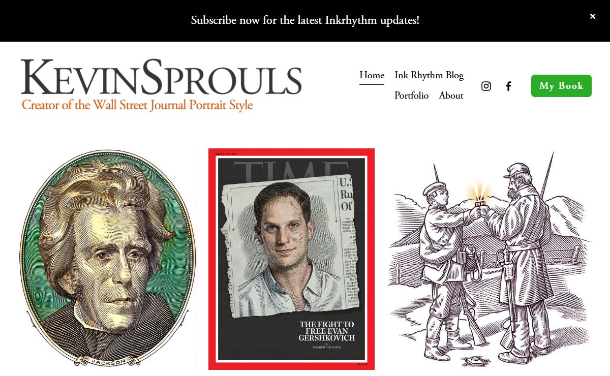 High-Quality Illustrations, Classic WSJ Art Agency, Graphic Design Services|WSJ HedcutPortrait - Sprouls