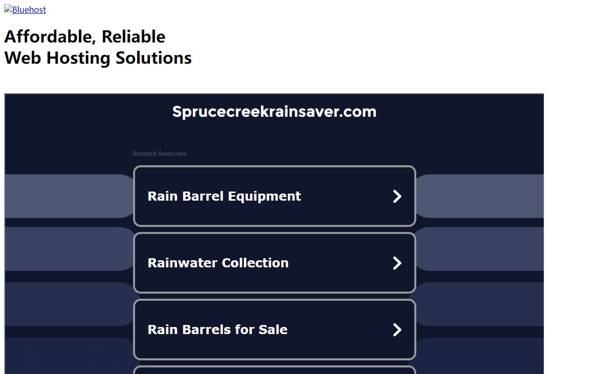 Welcome sprucecreekrainsaver.com - BlueHost.com