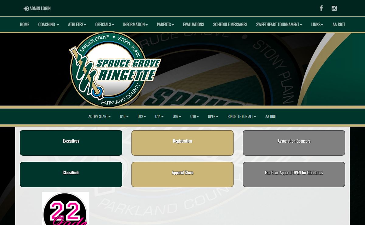 Spruce Grove Ringette Association : Website by RAMP InterActive