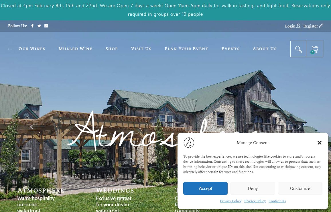Winery & Wedding Venue in Windsor, Canada - Sprucewood Shores