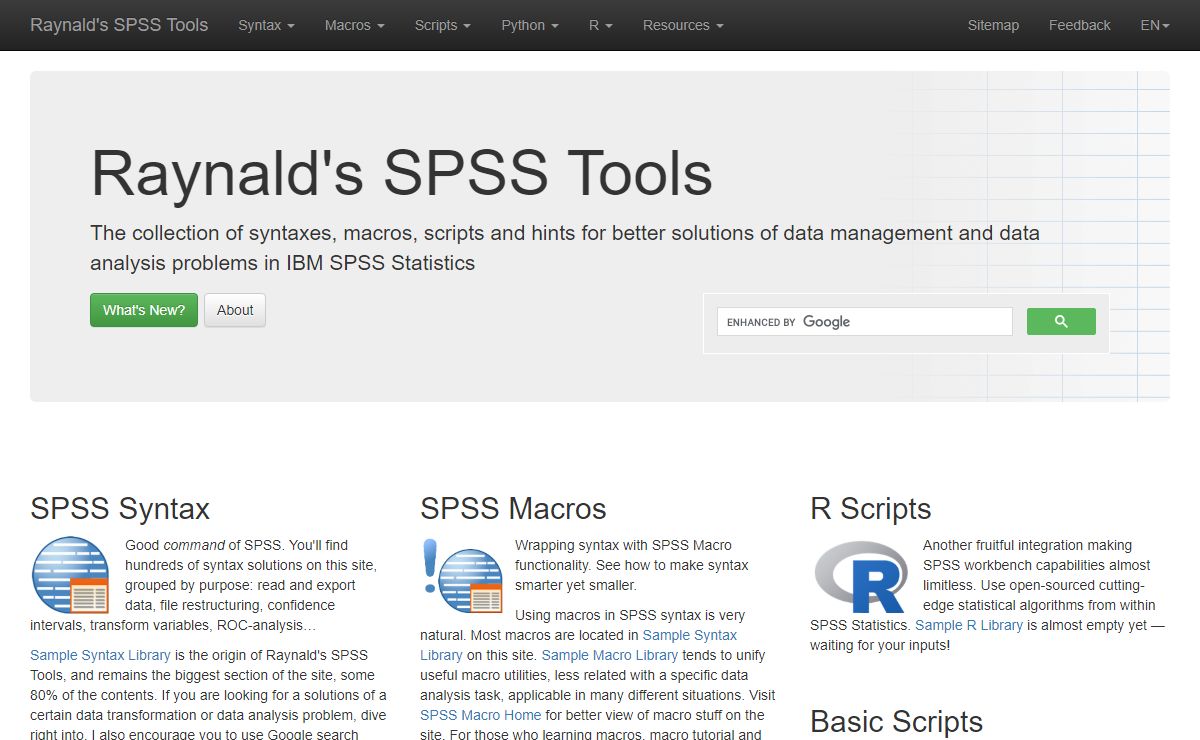 Raynald's SPSS Tools