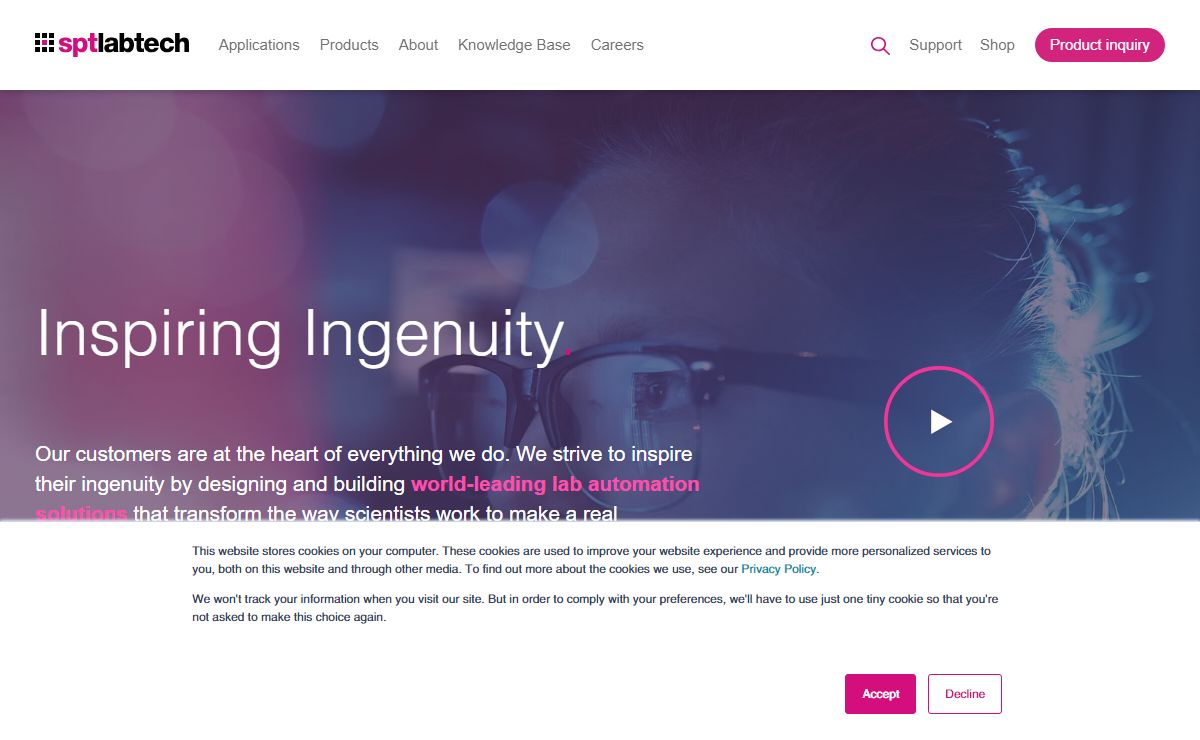 SPT Labtech | Inspiring ingenuity with world leading lab automation