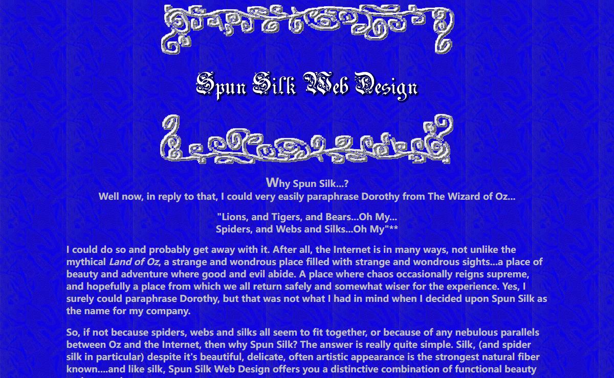 Spun Silk Web Design - Internet Marketing Consultant