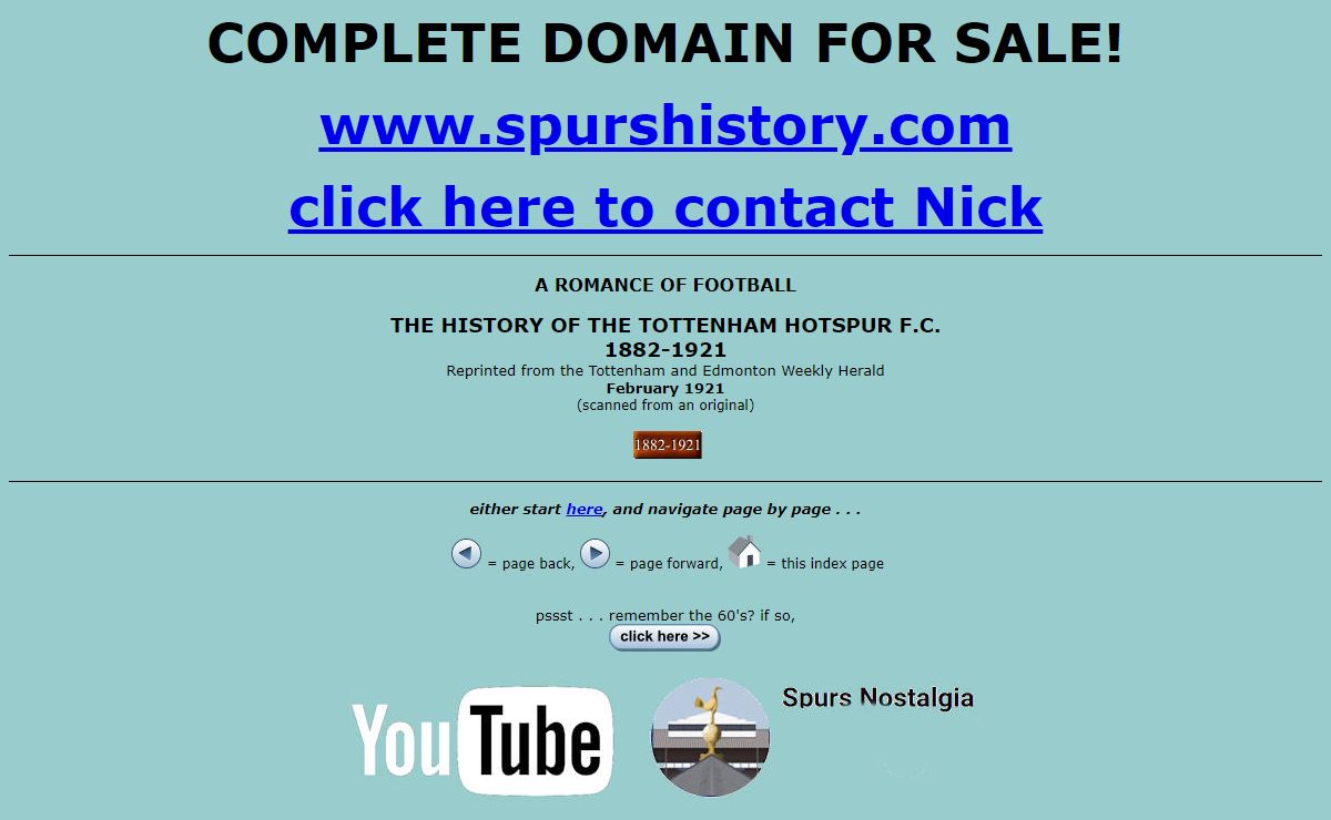 A Romance of Football - The History of Tottenham Hotspur F.C.