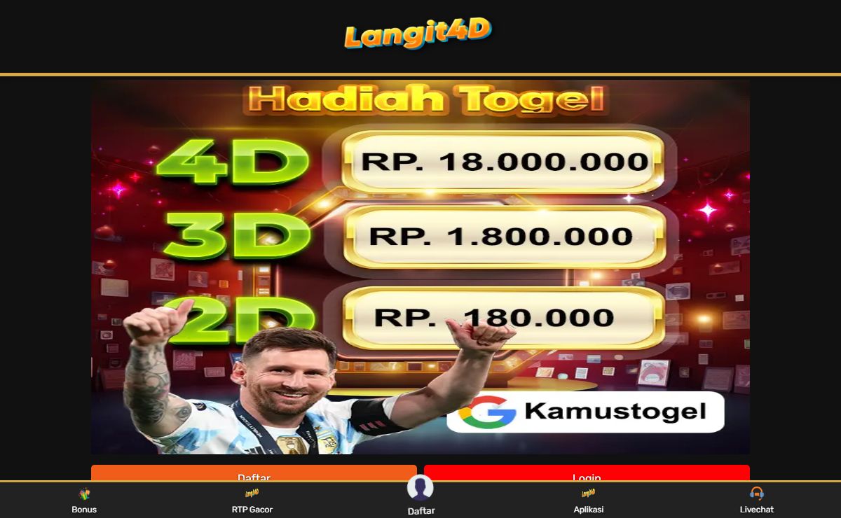 LANGIT4D - Situs Togel, Toto dan 4d Online Resmi