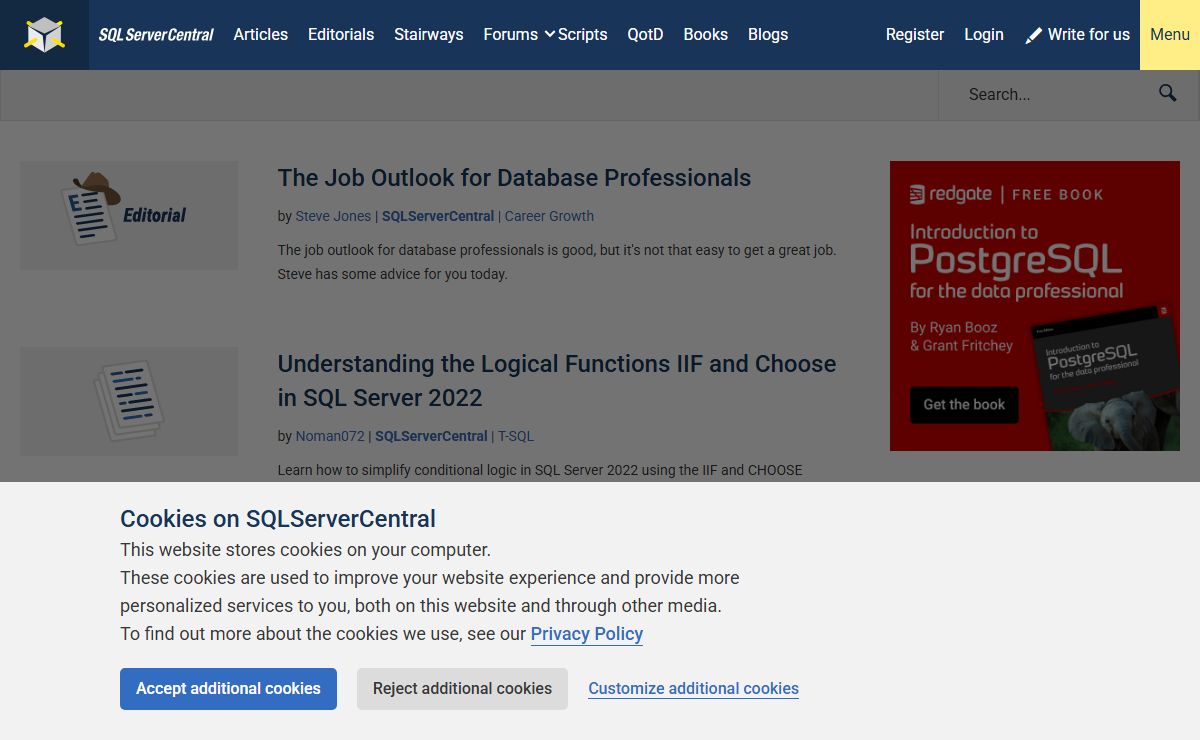 SQLServerCentral – The #1 SQL Server community