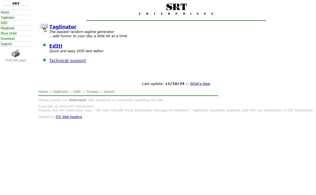 SRT Enterprises - Trooper, Taglinator, and EdIt!