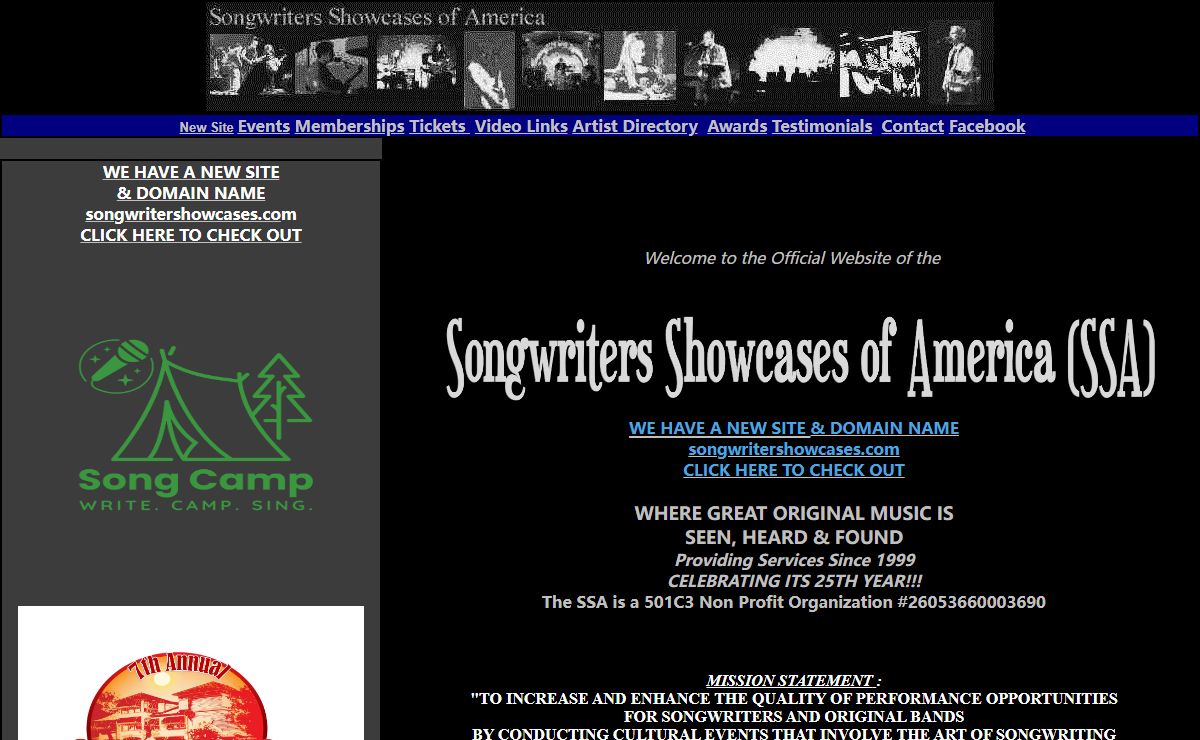 Songwriters Showcases of America www.ssa.cc