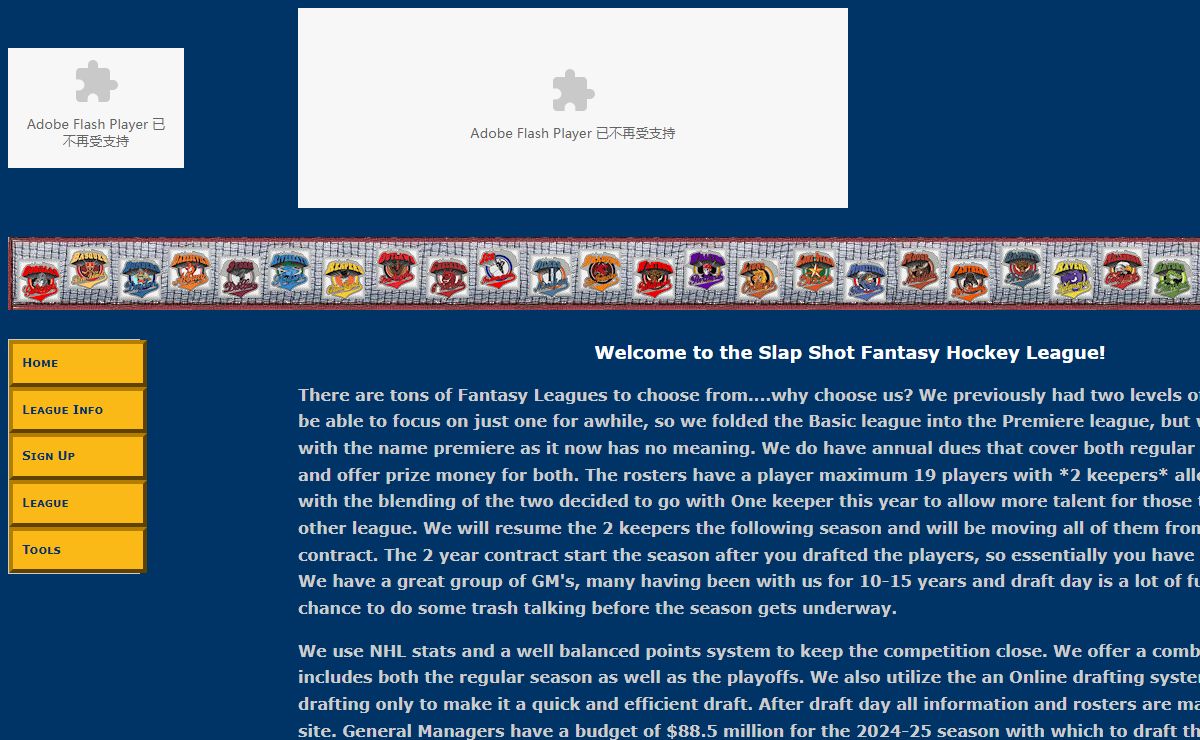 Slap Shot Fantasy Hockey League