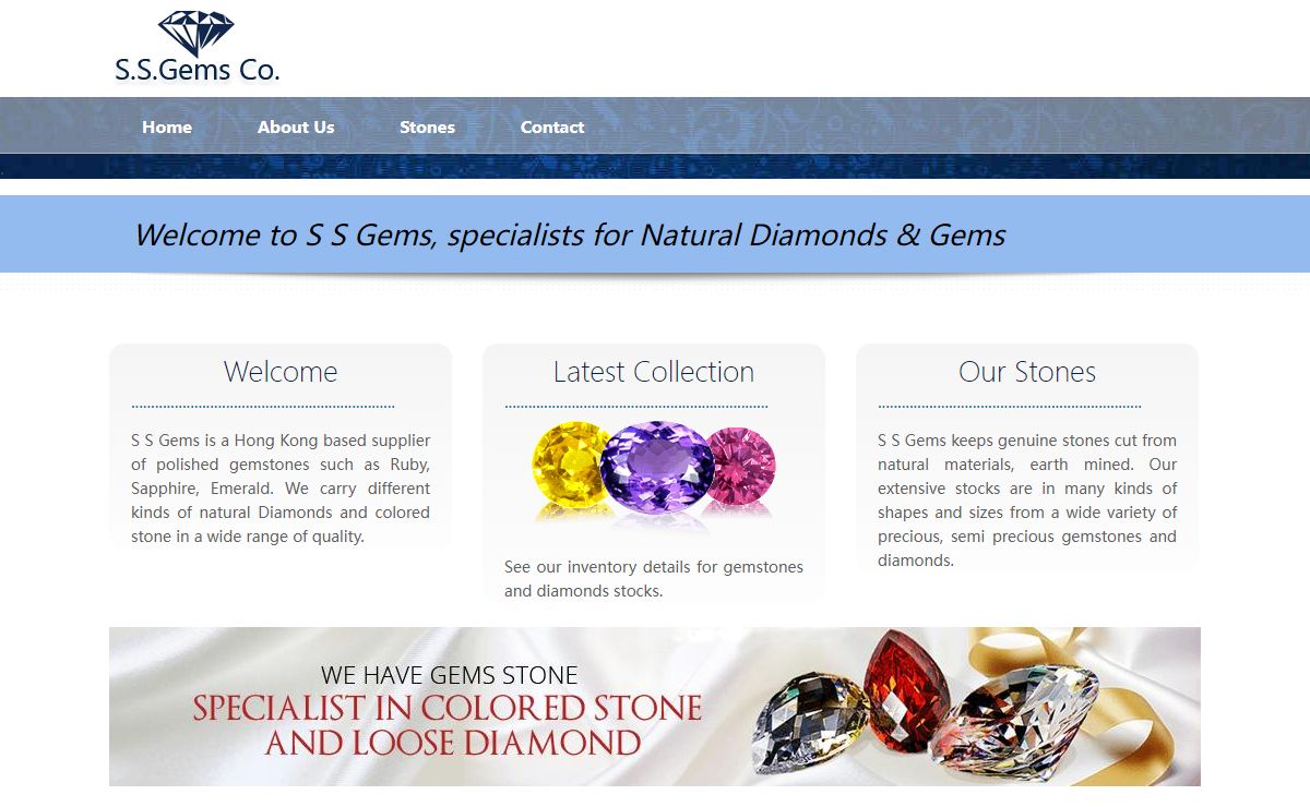 SS Gems - Precious Stones – Rubies, Emeralds, Sapphires