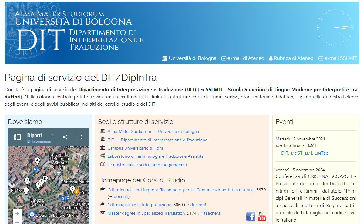 Dipartimento di Interpretazione e Traduzione - DIT.Lab - Forlì