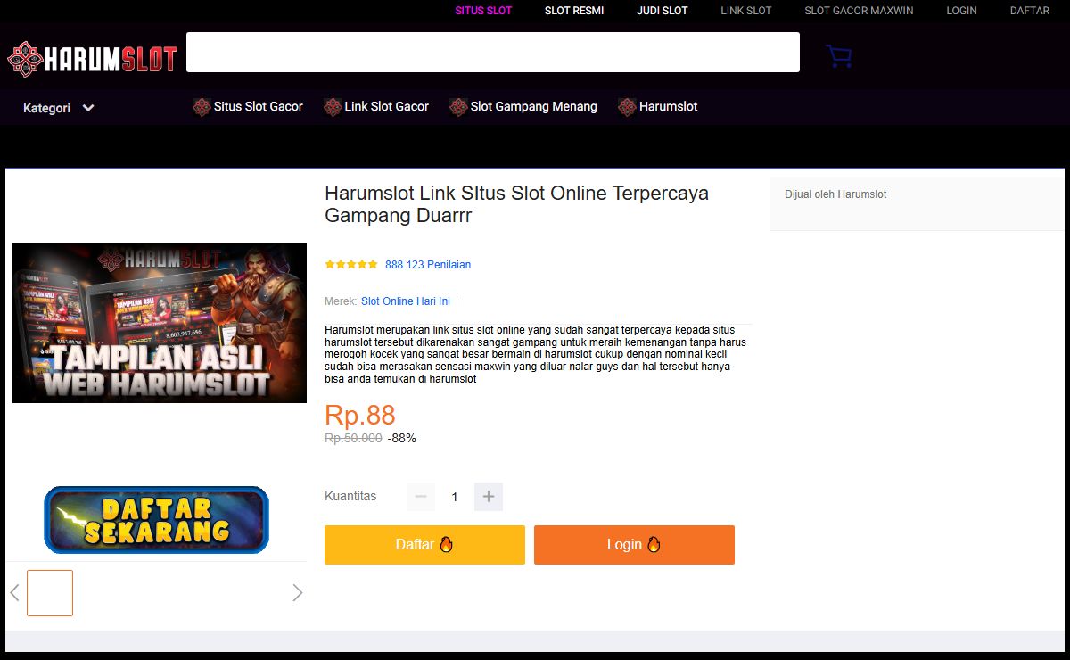 Harumslot Link SItus Slot Online Terpercaya Gampang Duarrr