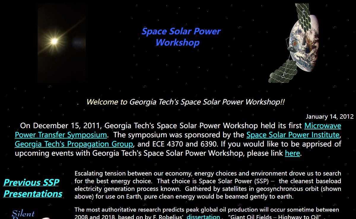 Space Solar Power Workshop -- Clean Baseload Energy