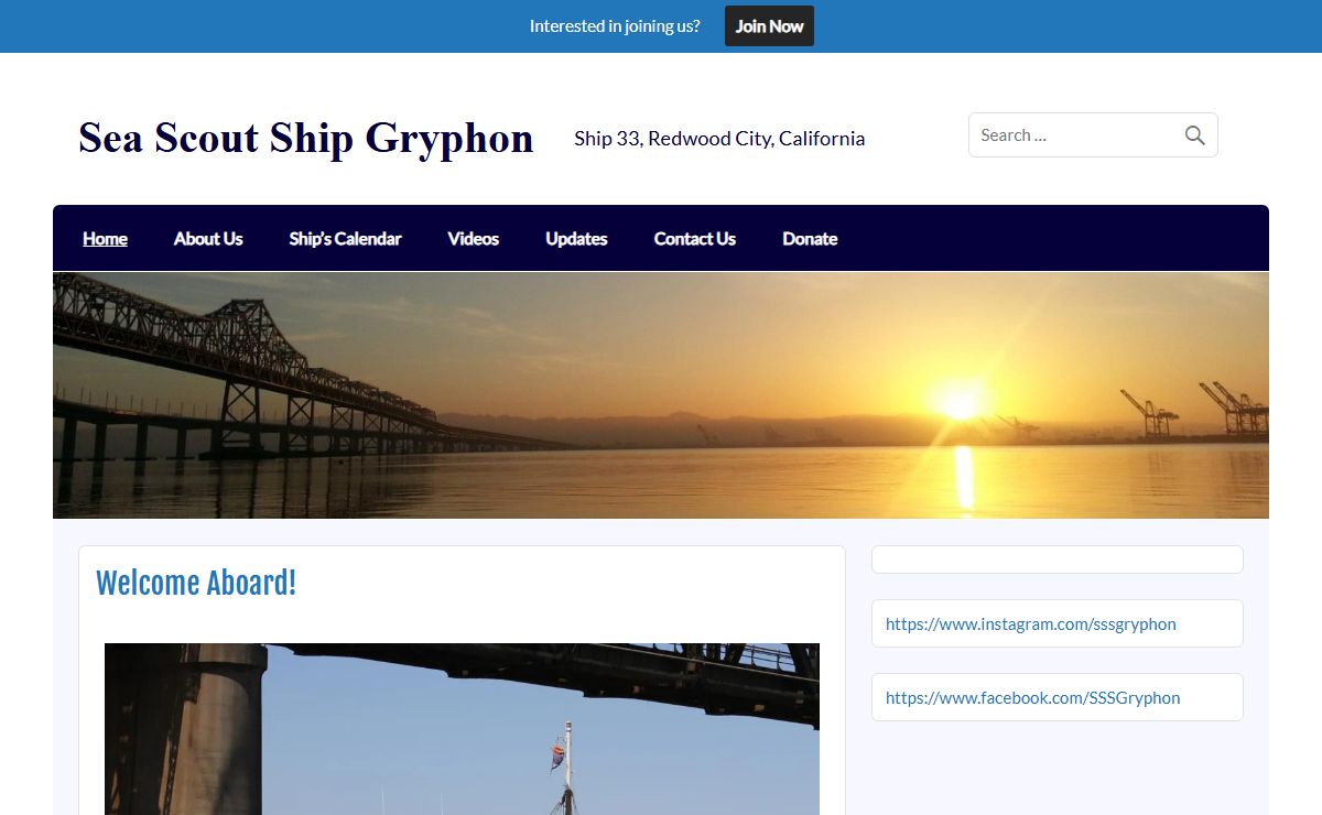 Sea Scout Ship Gryphon | Ship 33, Redwood City, California