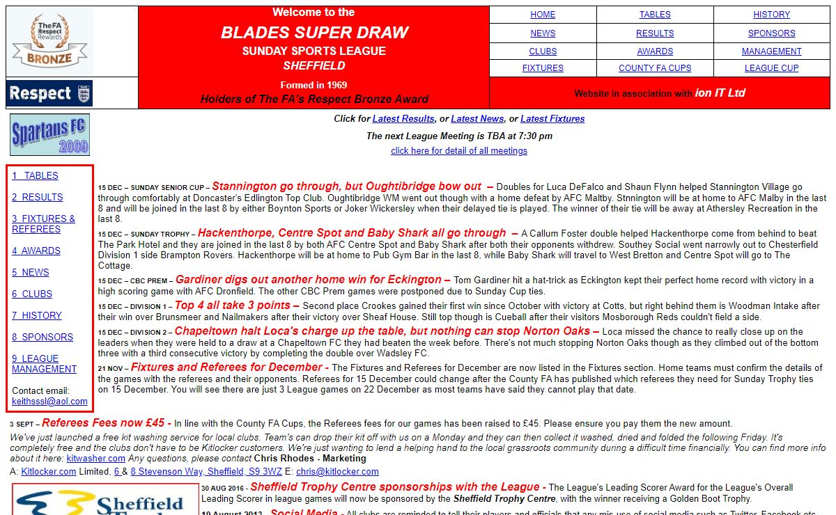 BLADES SUPER DRAW LEAGUE