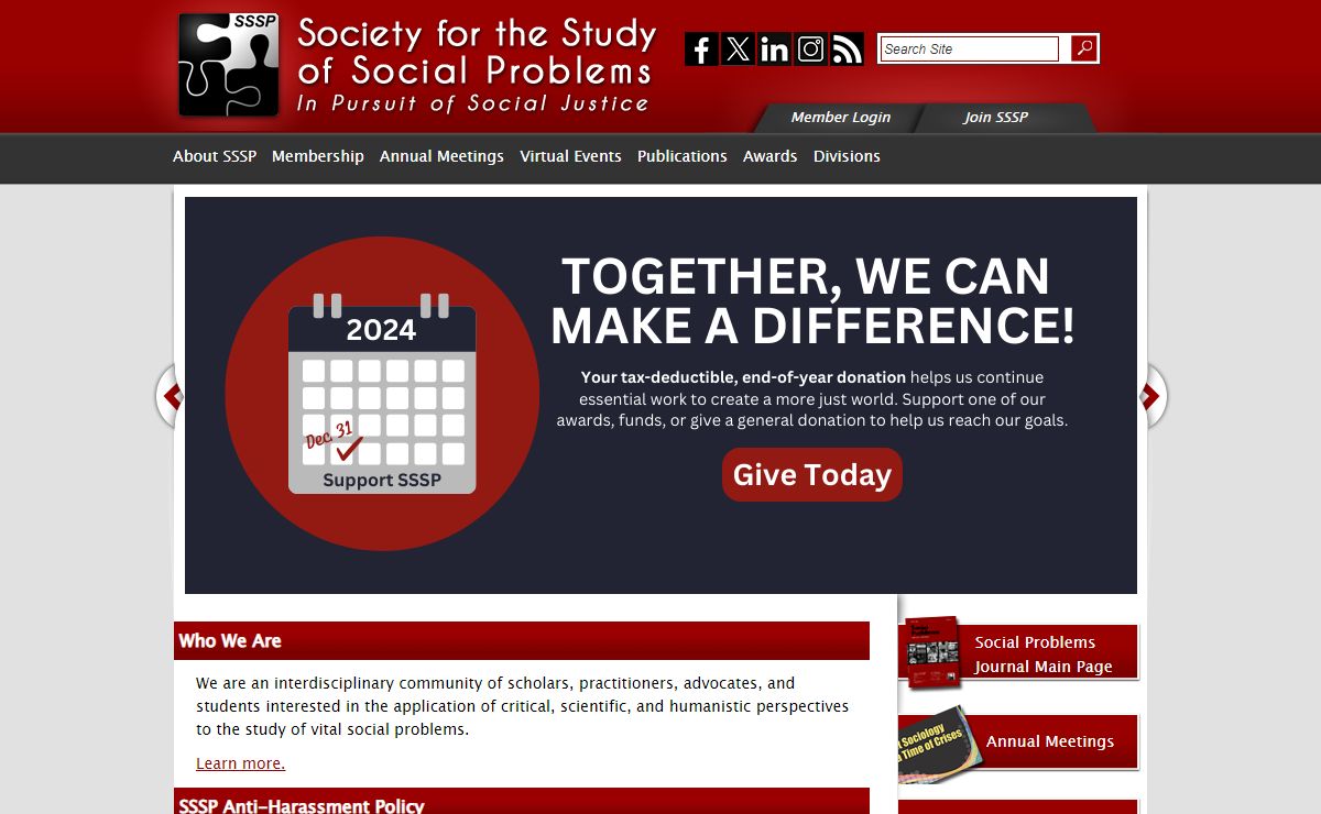The Society for the Study of Social Problems | Home Page - SSSP