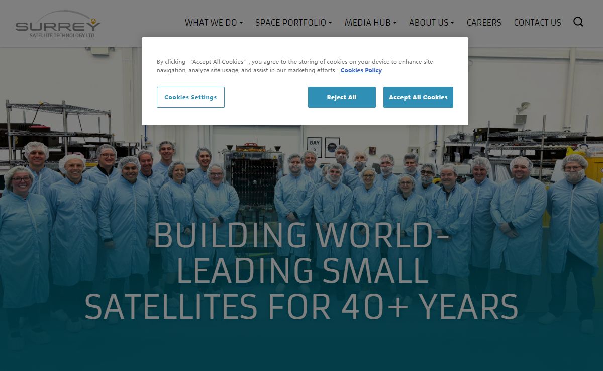 Home | Small Satellite supplier | Surrey Satellite Technology Ltd | SSTL
