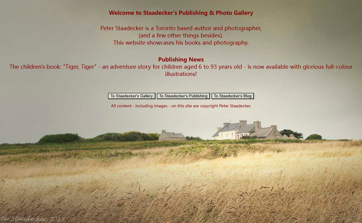Welcome to Staadecker's Book Publishing and Photo Gallery