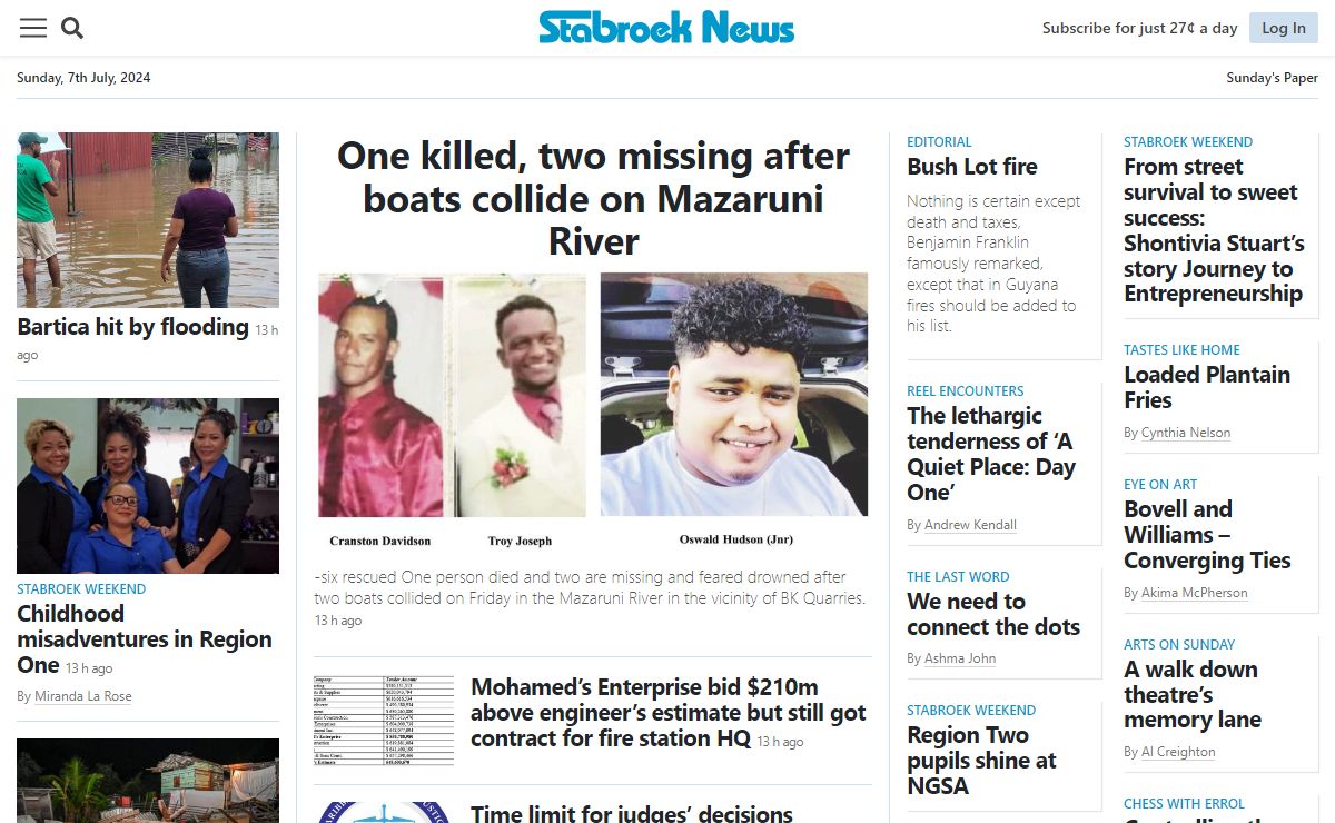 Stabroek News - Guyana's Most Trusted Newspaper