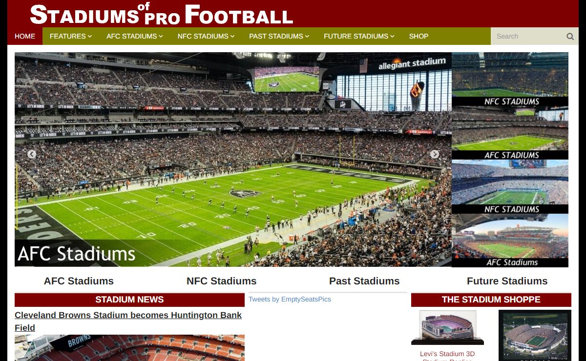 Stadiums of Pro Football – Your Ticket to Every NFL Football Stadium