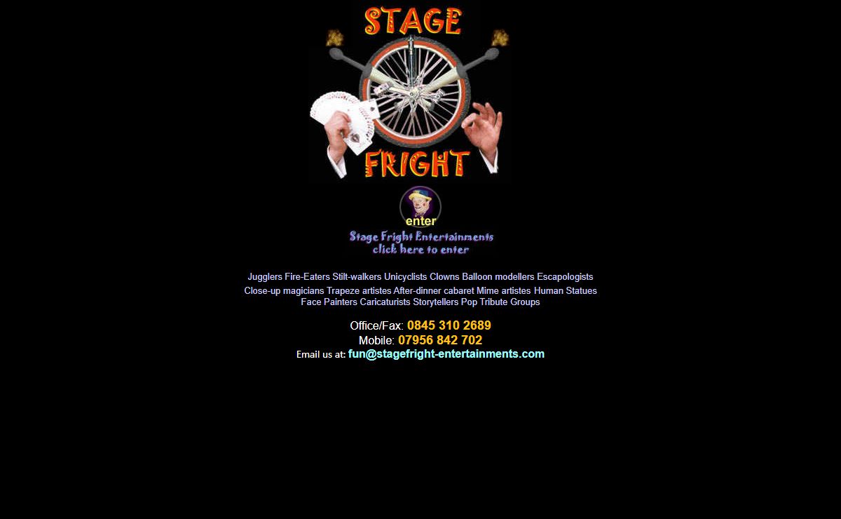 Stagefright Entertainments Agency UK - entertainment,agencies,agency,jugglers,clowns,entertainers,corporate,private parties