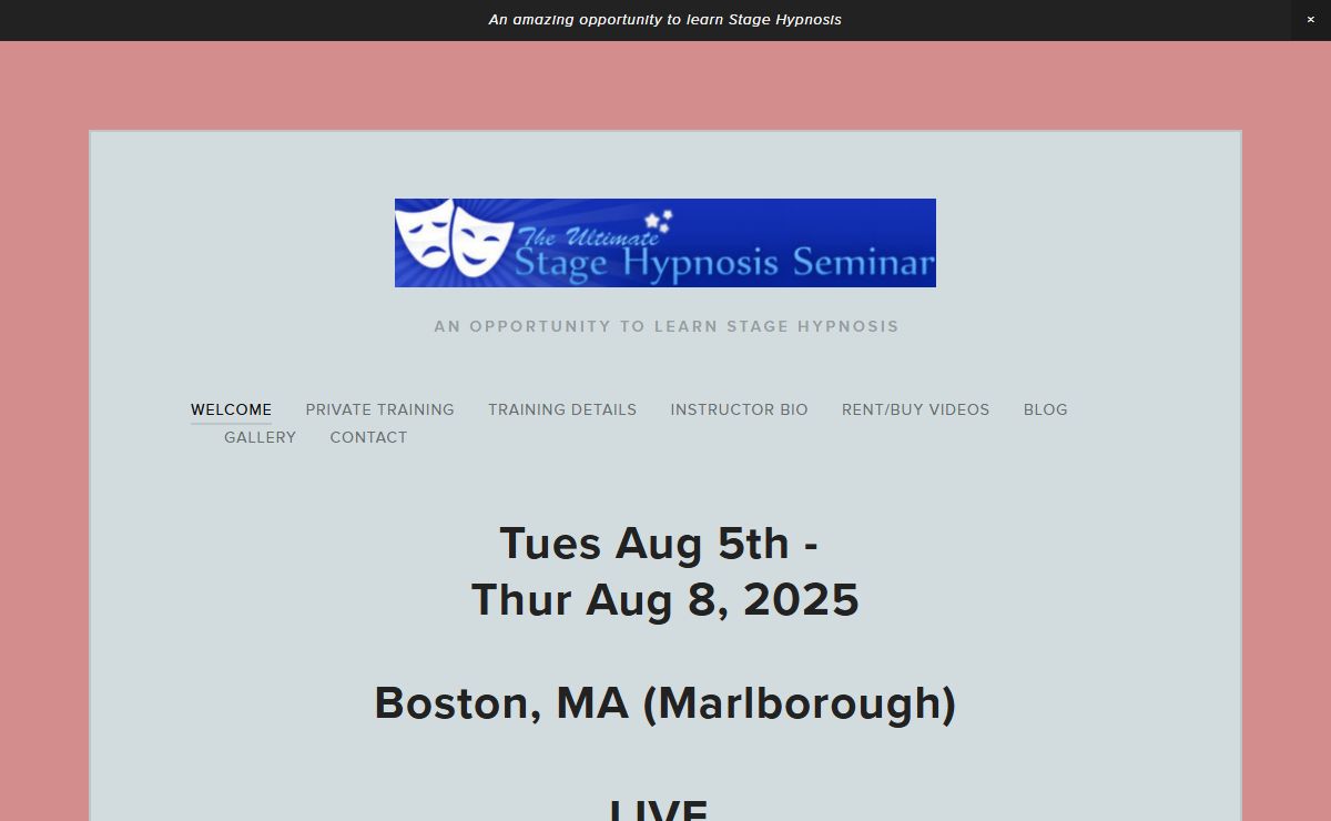 The Ultimate Stage Hypnosis Seminar