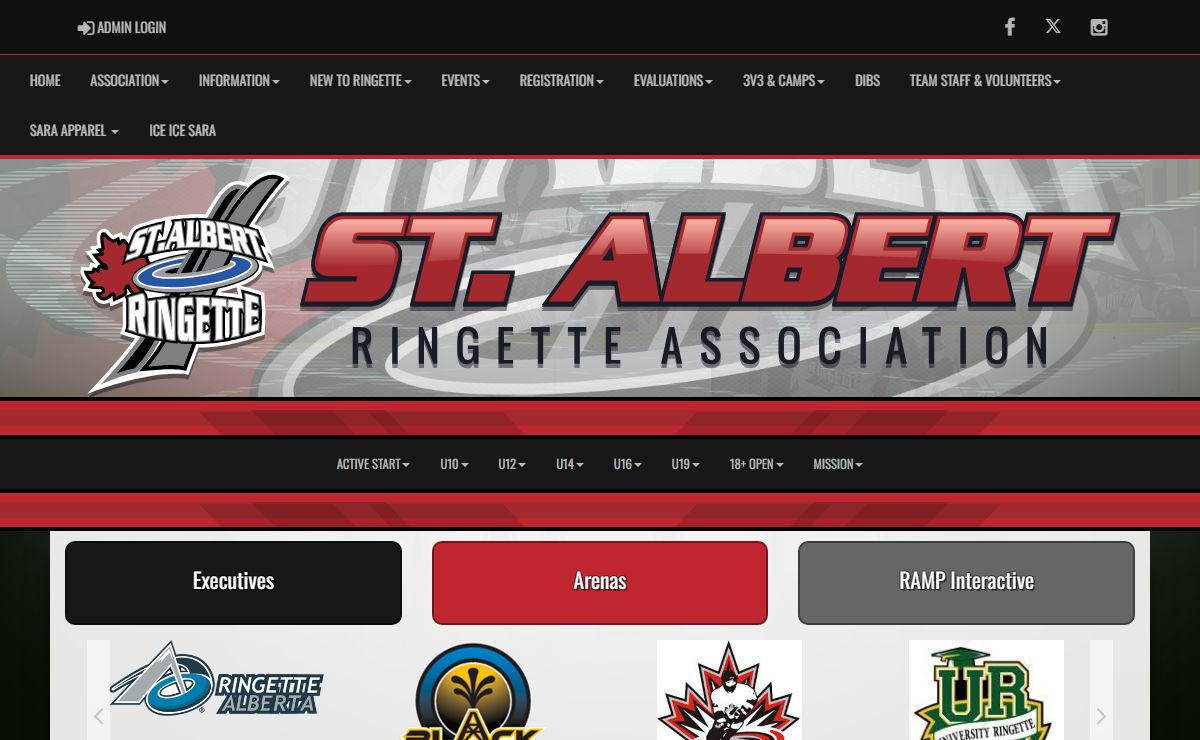St. Albert Ringette Association : Website by RAMP InterActive