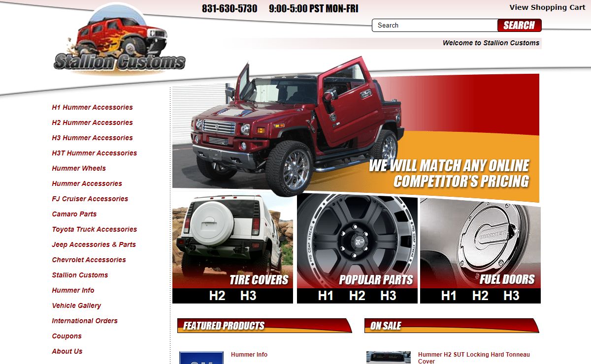 Hummer H3, H3T, H2, SUT, GM,Accessories & Parts Store