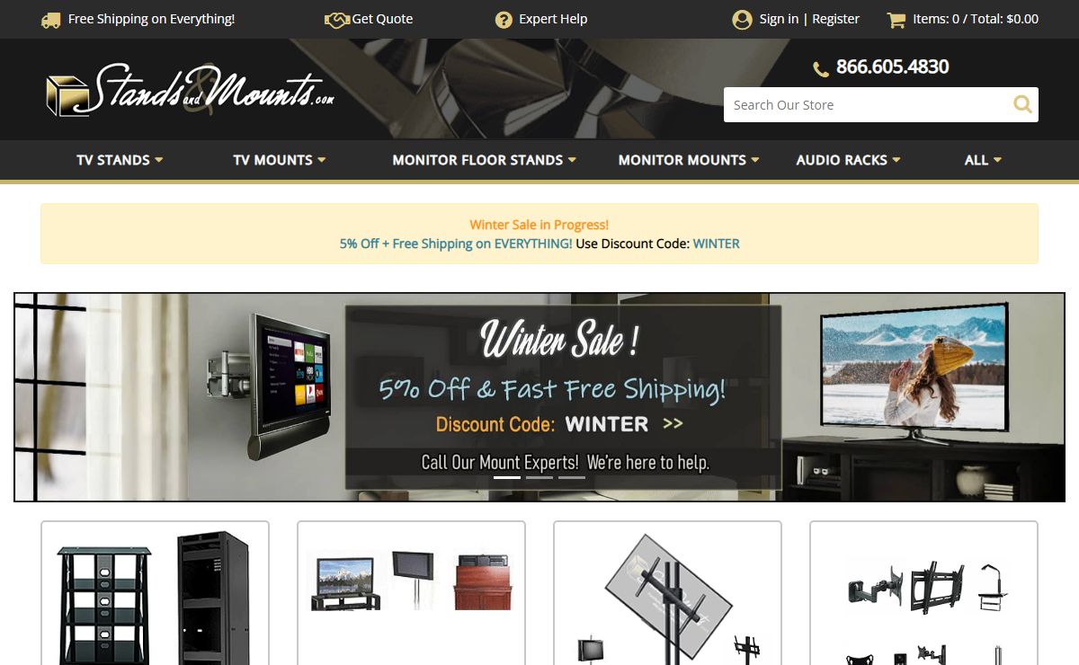 TV Stands & Monitor Mounts at StandsAndMounts.com