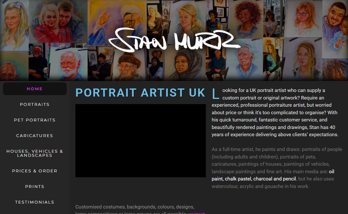 Portrait Artist UK - Stan Hurr Professional Portrait Painter
