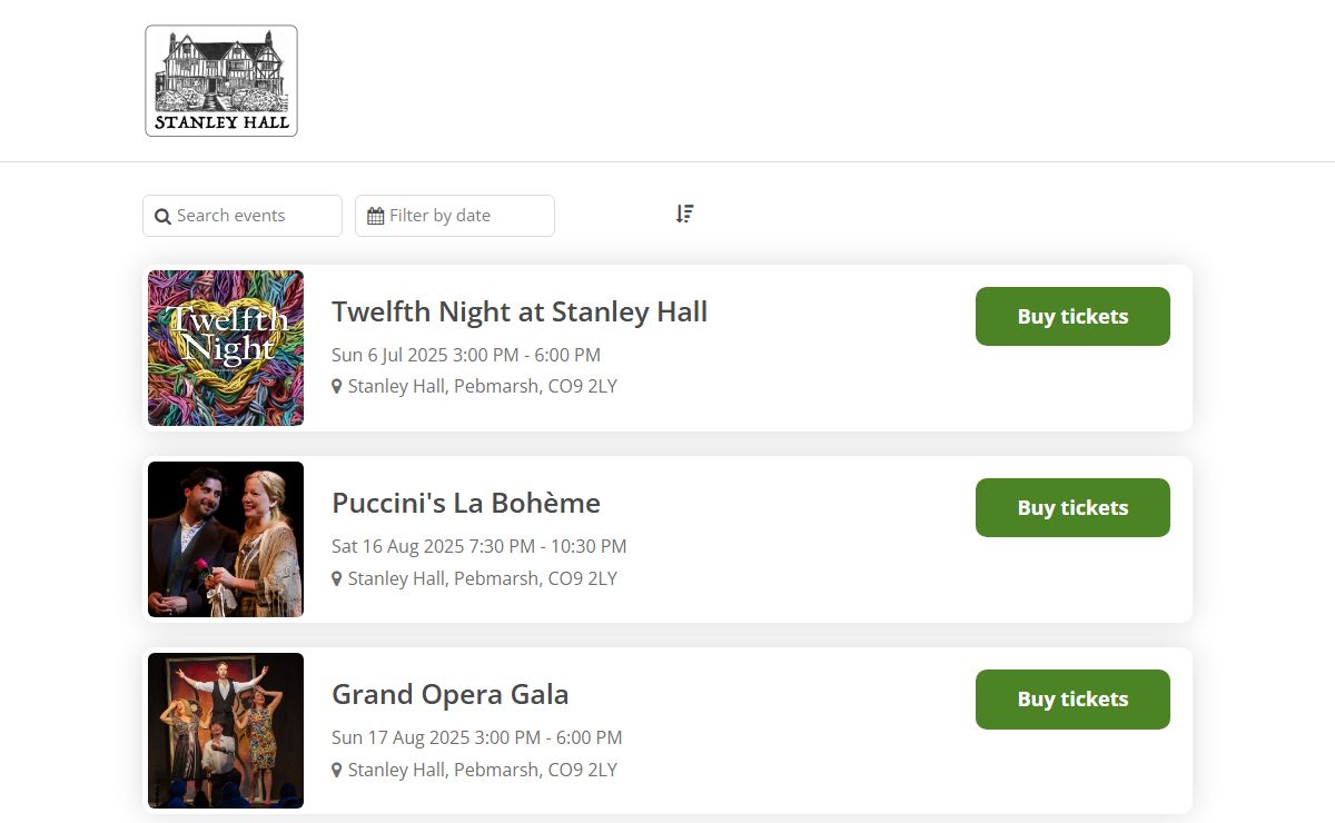 Buy tickets – Stanley Hall