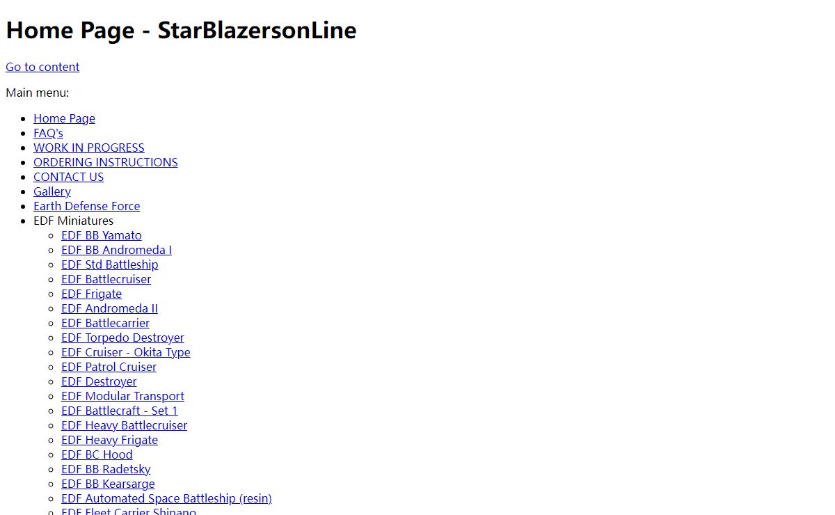 Home Page - StarBlazersonLine