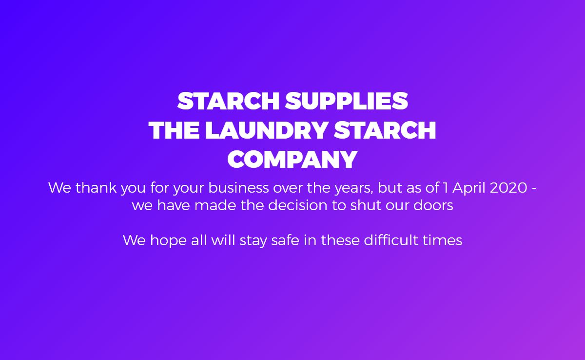 Starch Supplies - The Laundry Starch Company
