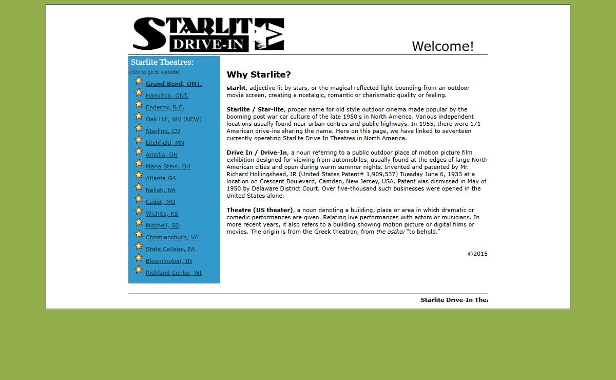 StarliteDriveInTheatre.com
