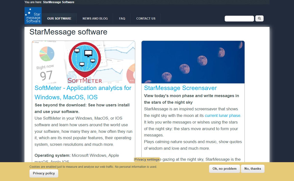 Screensaver, Application analytics | StarMessage official website