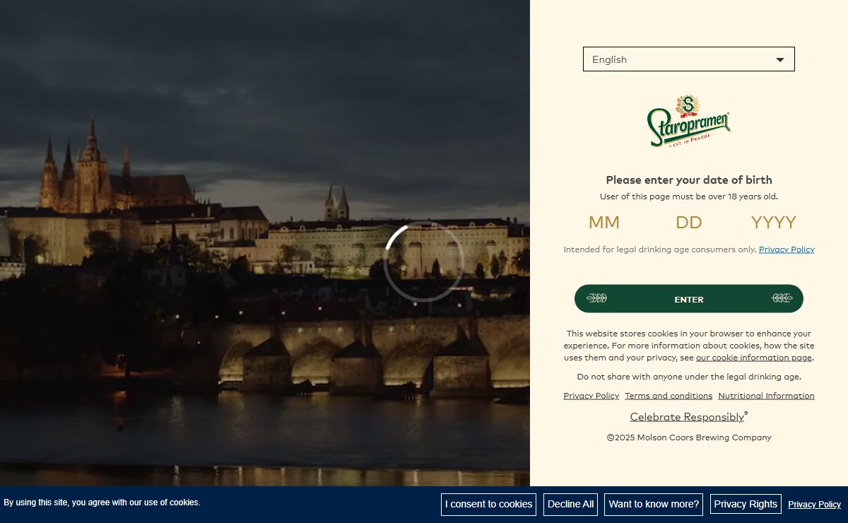 Please enter your date of birth | Staropramen