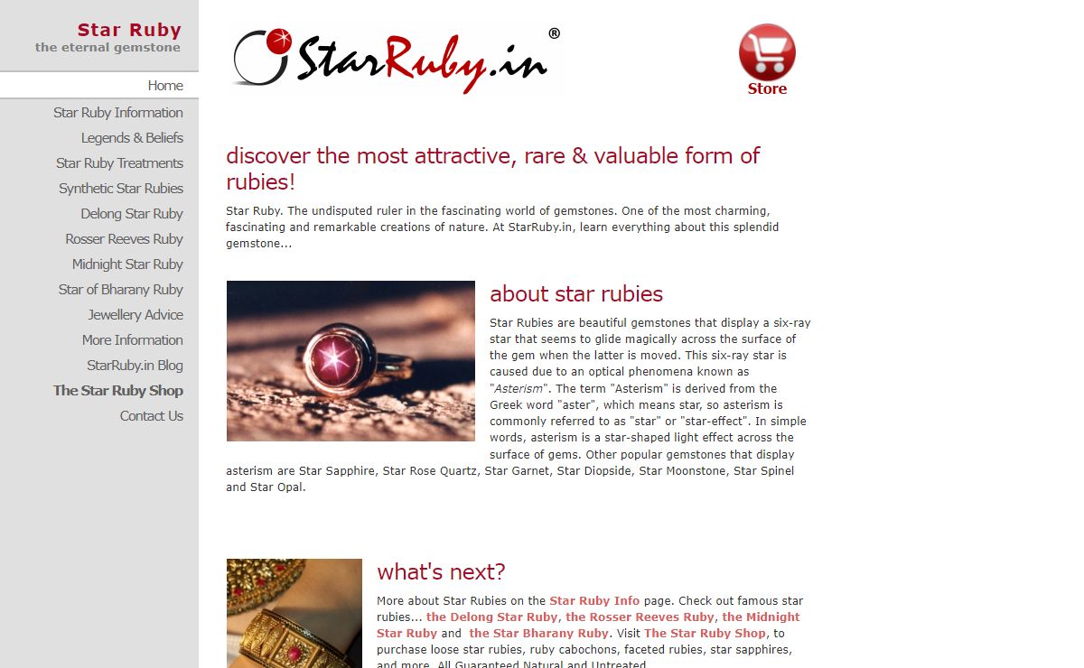 Star Ruby... the eternal gemstone [Home]